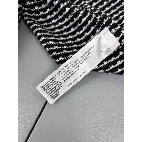 Eileen Fisher women's XL black white open front organic linen cardigan sweater - Picture 10 of 11